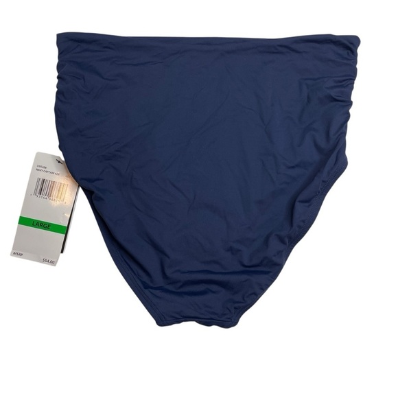 Coco Reef Impulse Rollover High Waist Bikini Bottom Navy Captain Large New - Picture 4 of 7